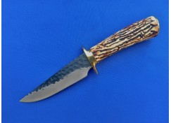 Lovecký nůž s pevnou čepelí-jelení paroh
